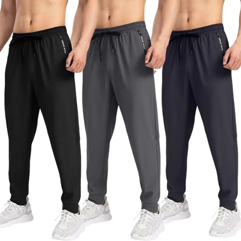 Men's Ice Silk Casual Sports Pants | Ultra-Thin Quick-Dry Elastic Trousers – Wellness-Whirl