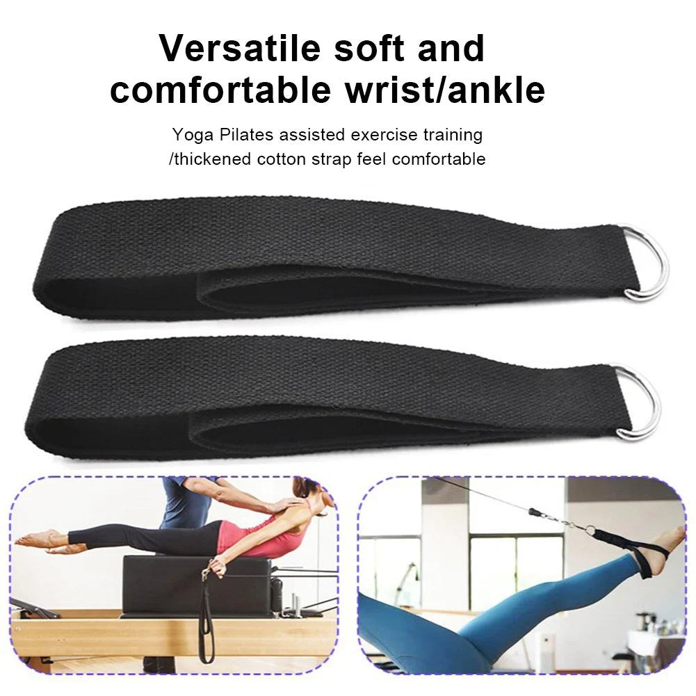 2PCS Pilates Straps Fitness D-Ring ,Yoga Strap Exercise Accessories for Home Gym Workouts