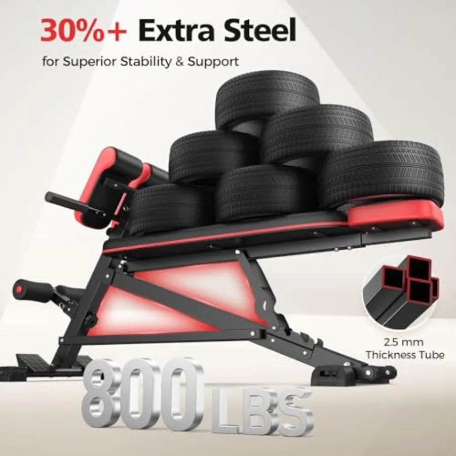 4-in-1 Roman Chair & Adjustable Weight Bench | Full Body Home Gym – Wellness-Whirl