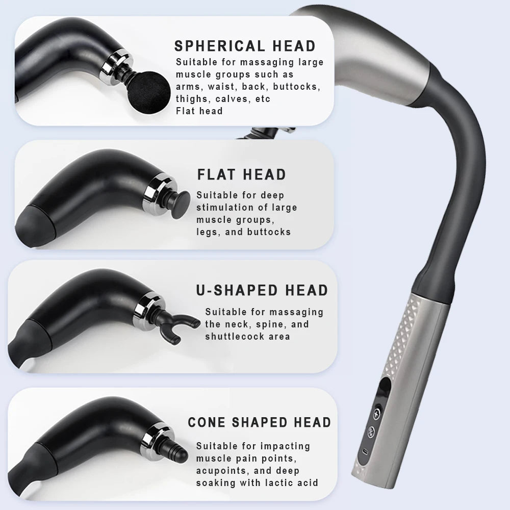 Rechargeable Handheld Massage Gun | 9 Modes & Intensity Levels