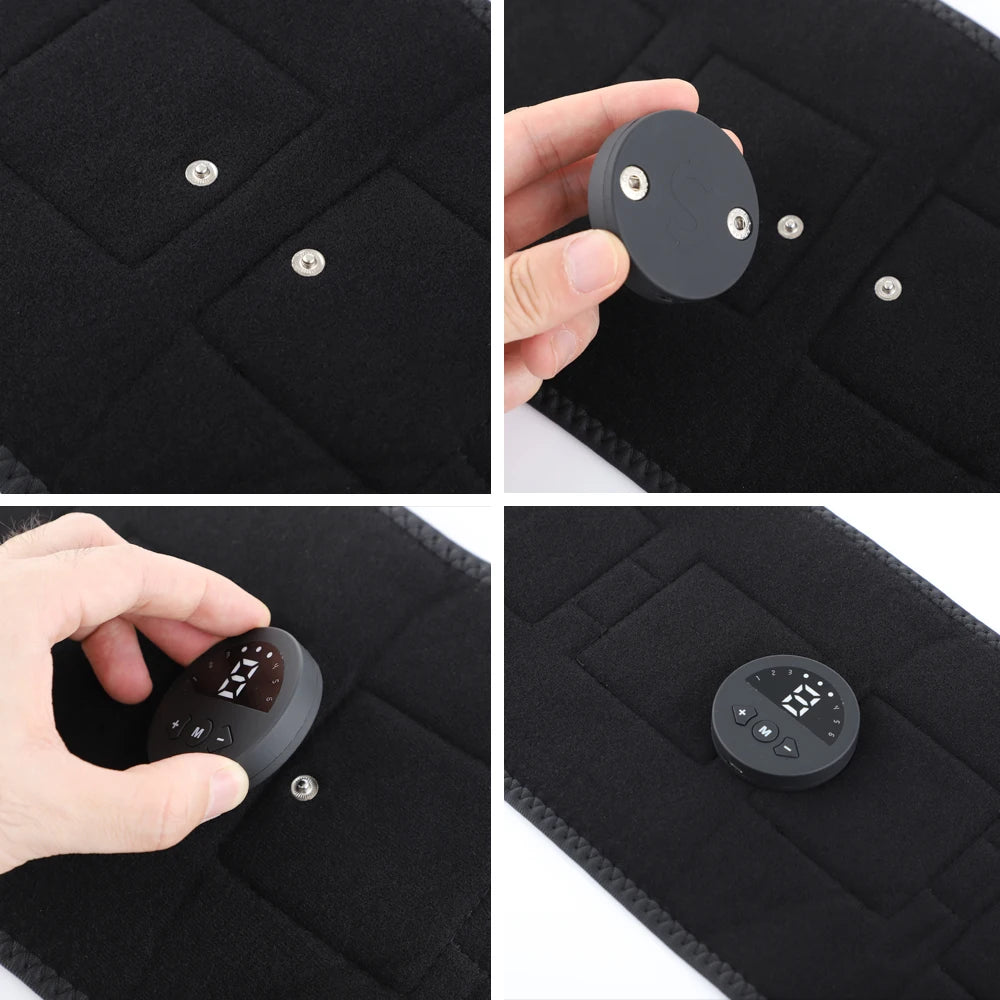 EMS Electric Muscle Stimulator Waist Fitness Vibrating Massage Belt Abdominal Muscle Trainer Weight Loss Slimming Massager