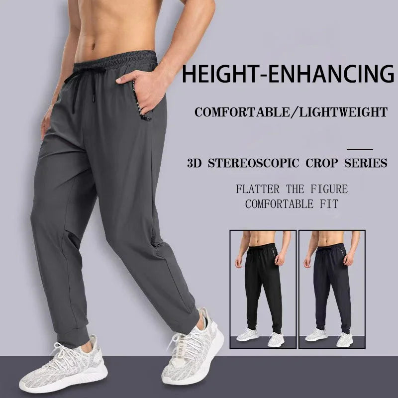 Men's Ice Silk Casual Sports Pants | Ultra-Thin Quick-Dry Elastic Trousers – Wellness-Whirl