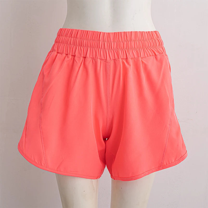 Women's Running Athletic Yoga Shorts High Waisted Gym Workout Pants Liner Quick Dry Cycling Shorts Joggings Clothes Clothing