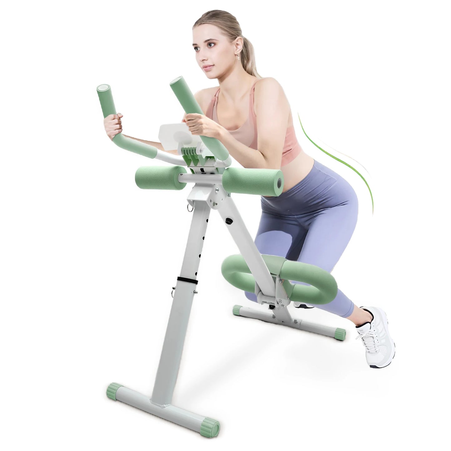 Ab Workout Machine Abdominal Adjustable Folding Crunch Trainer Core Machine Full Body  Equipment for Home Gym