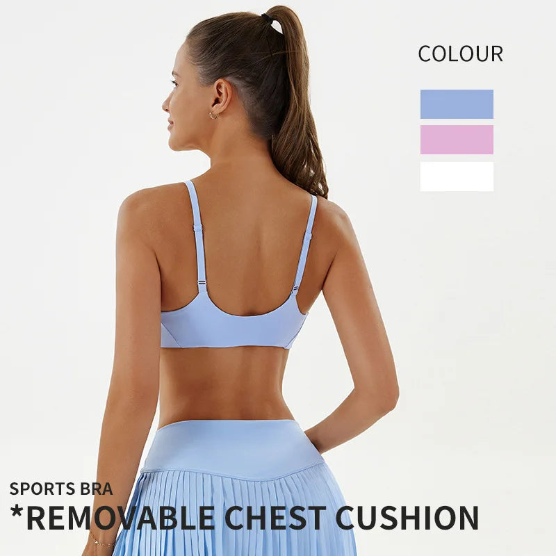 Women's Padded Sports Bra | Hollow Back Yoga & Gym Fitness Vest Top