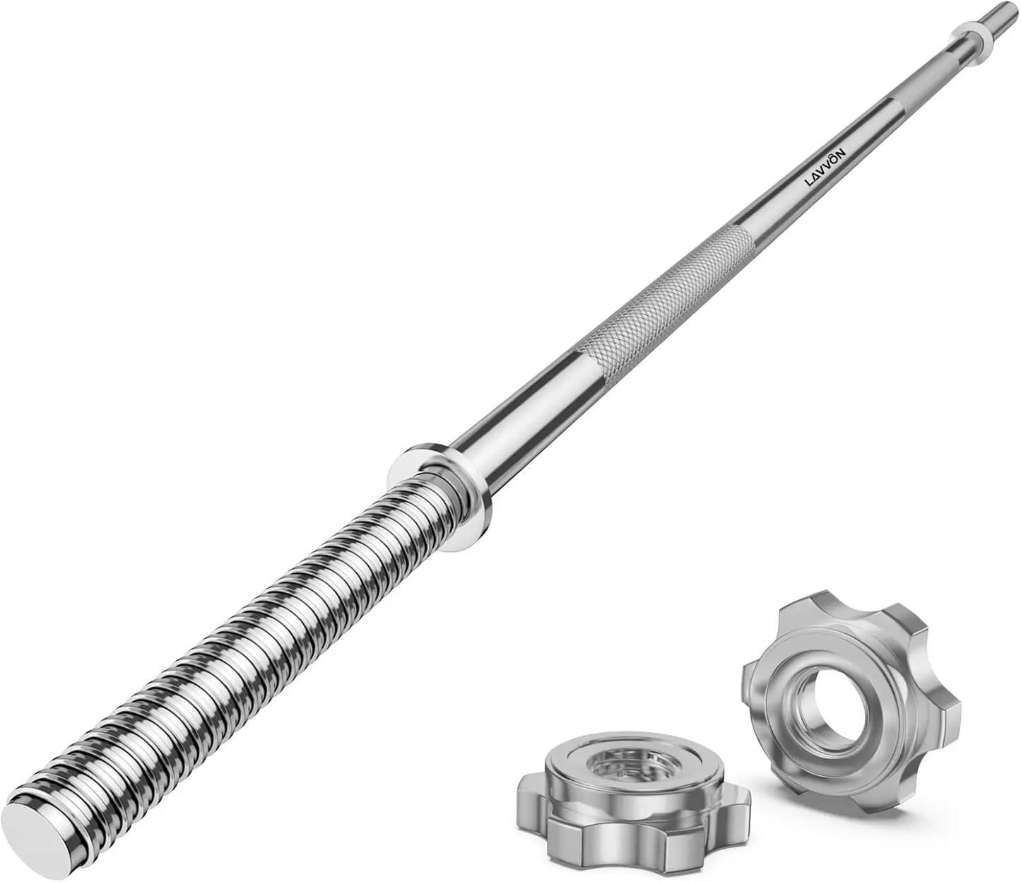 55" Weight Lifting Bar, 1" Standard Straight Barbell Bars for Weight lifting, Olympic Barbell Bar for Bench Press/Hip