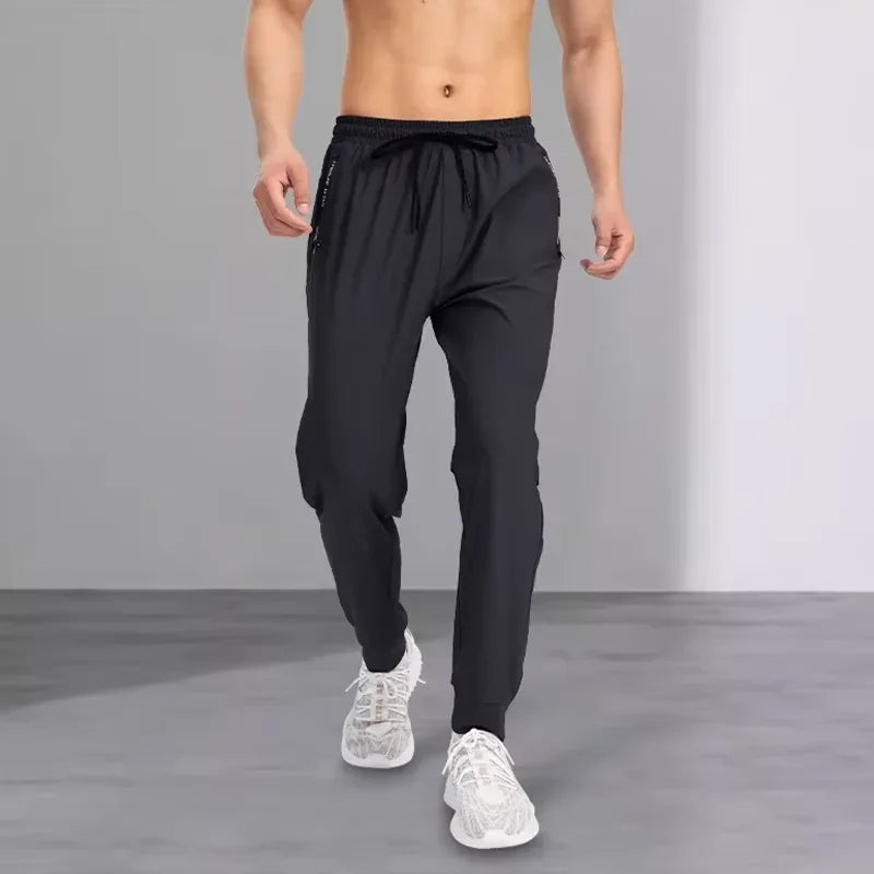 Men's Ice Silk Casual Sports Pants | Ultra-Thin Quick-Dry Elastic Trousers – Wellness-Whirl
