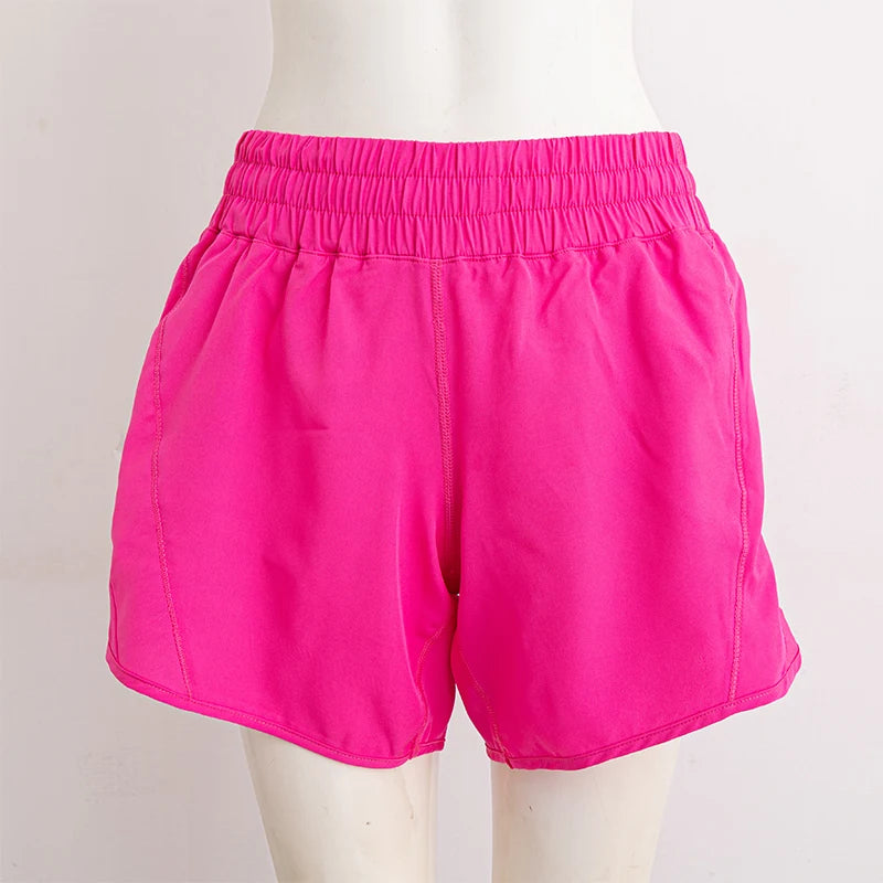 Women's Running Athletic Yoga Shorts High Waisted Gym Workout Pants Liner Quick Dry Cycling Shorts Joggings Clothes Clothing