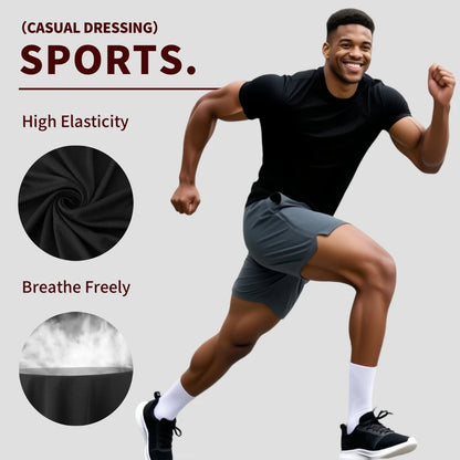 Men's Quick-Dry Sport Shirts 5-Pack | Breathable Athletic Training Tees – Wellness-Whirl