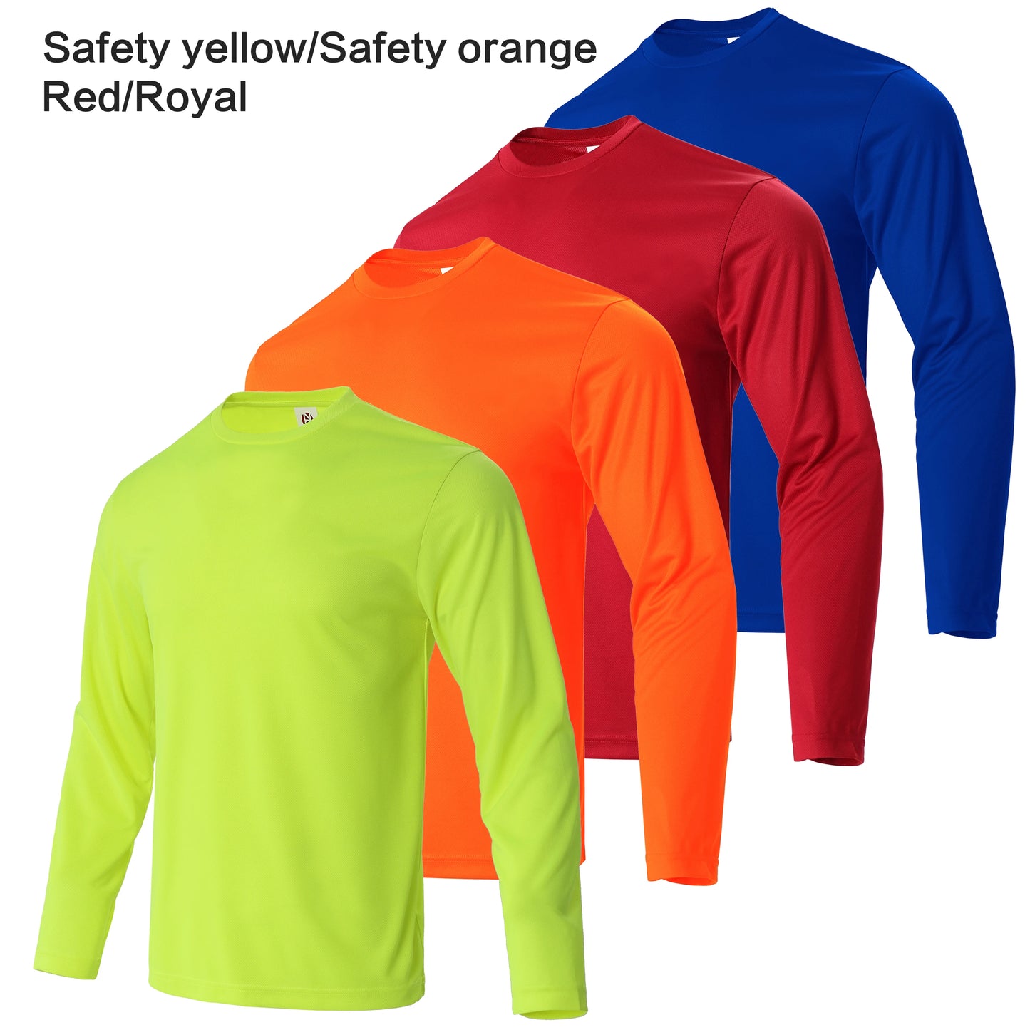 Men's Quick Dry Long Sleeve Sport T-Shirt Set (4-Pack)