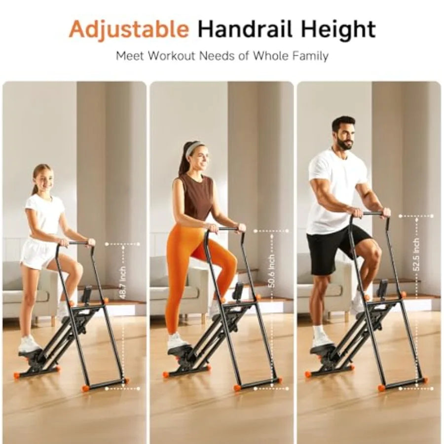 Stair Stepper for Home Gym Exercise Stairmaster for Full-Body Workout Compact Folding Stair Climber with Extended Step Range Ad