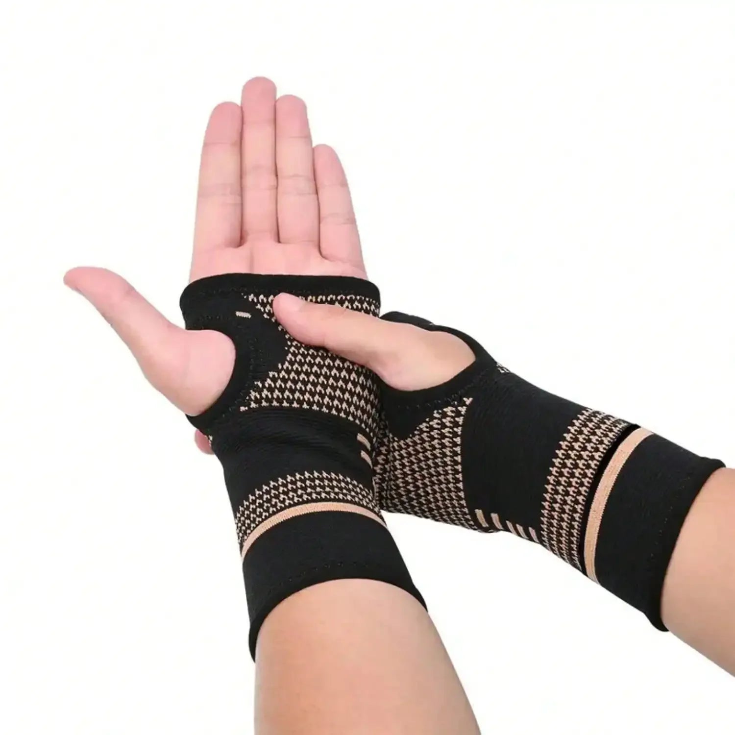 Sports Wrist Compression Sleeve 2-Pack | Breathable Wrist Wraps for Gym – Wellness-Whirl