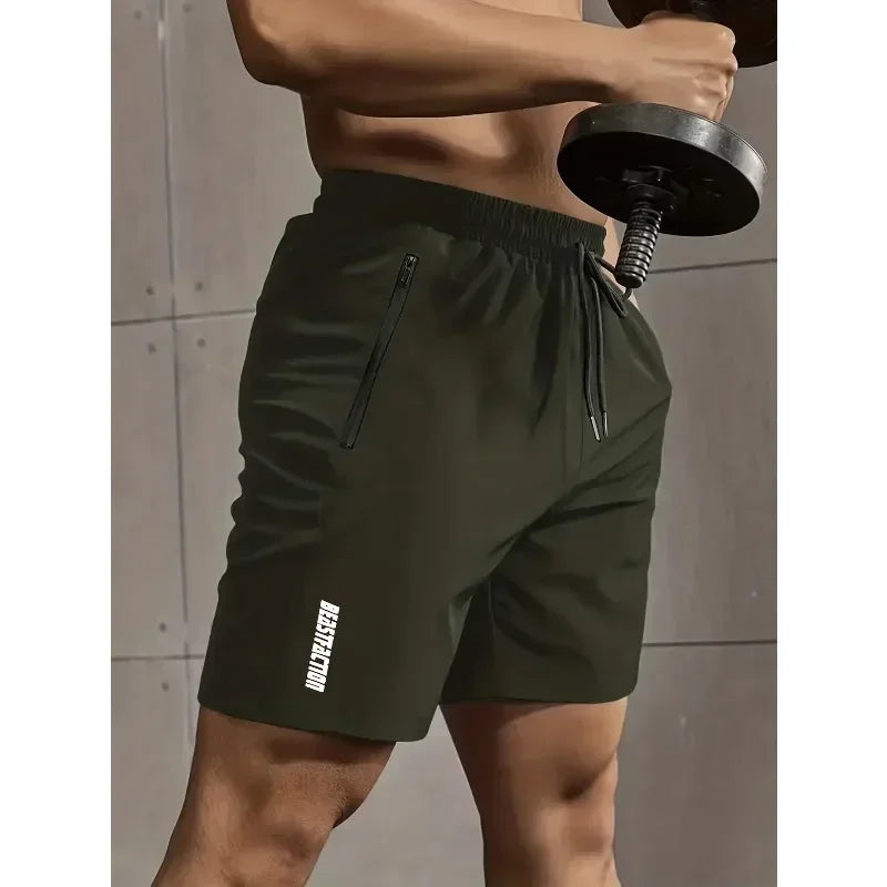 1 piece men's casual style comfortable shorts, summer fitness clothing, quick-drying comfortable shorts