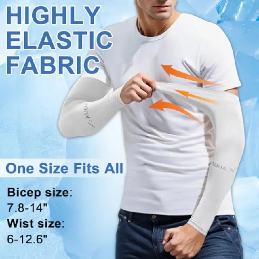 Stretch Arm Sleeves with Thumb Holes | 3-Pair Cycling Set