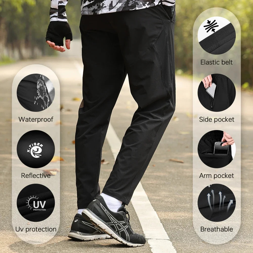 X-TIGER Cycling Pants Waterproof Quick Drying Sports Pants UV Proof  Outdoor Hiking Camping Climbing Cycling Trousers