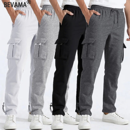 Men's Straight Fit Jogger Sweatpants | Loose Oversized Multi-Pocket – Wellness-Whirl