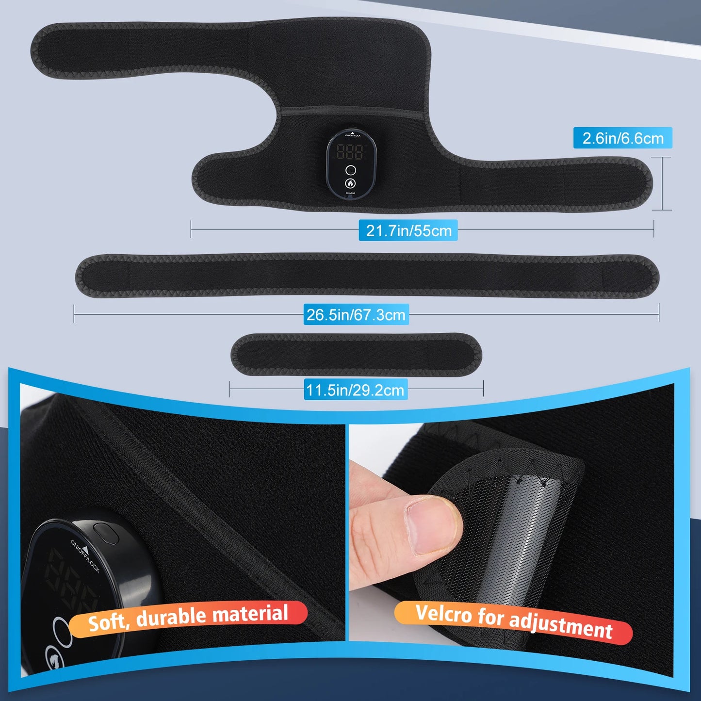 US Stock Knee Shoulder Elbow Vibration Massager Multifunctional Heating Knee Massager Knee Brace Protecter Heated Knee Leg Pad