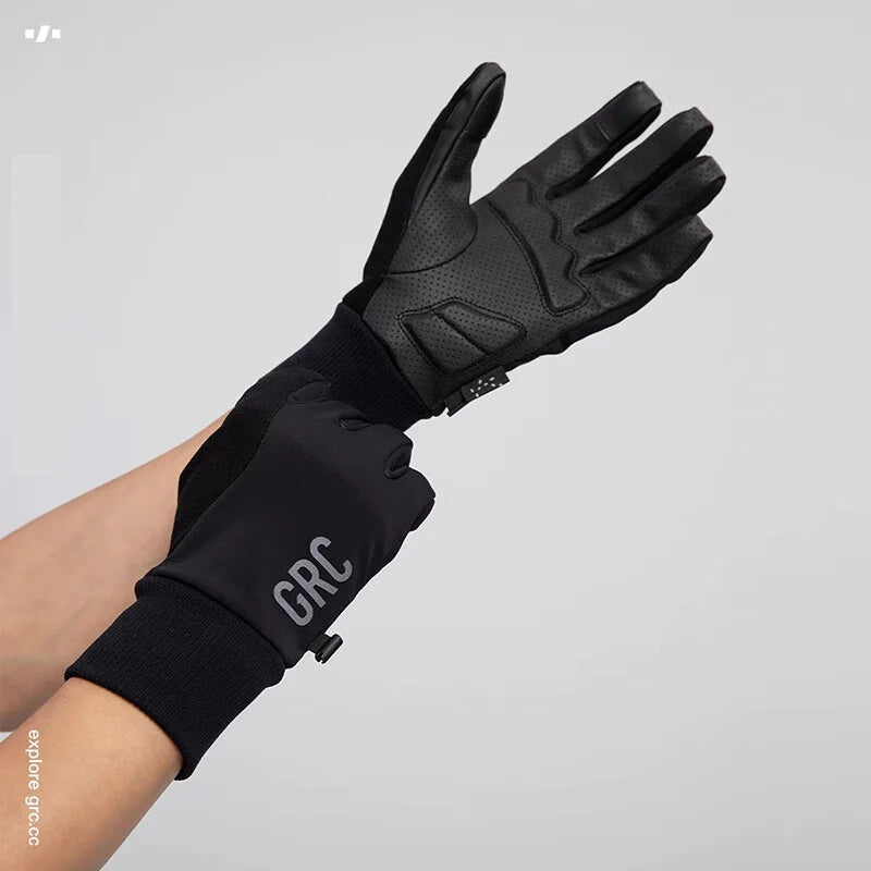 GRC Winter Cycling Gloves TECH Series Windproof Thermal XRD Shockproof Full Finger MTB Road Bike Gloves