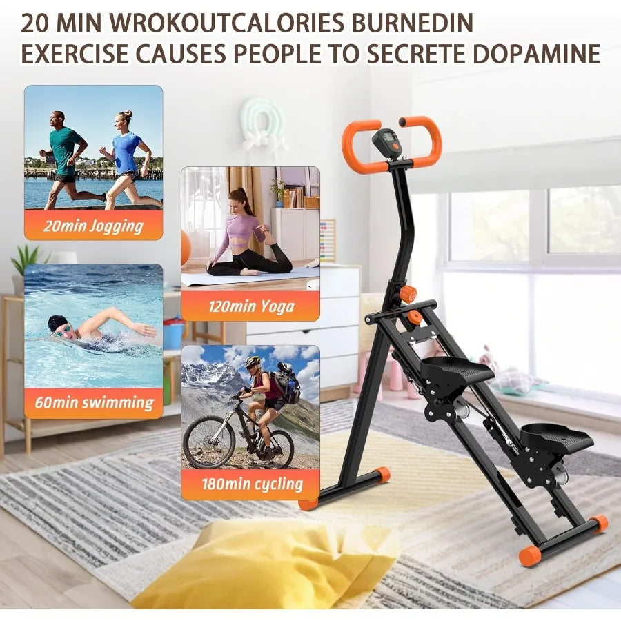 Stair Stepper for Home Folding Vertical Climber Workout Machine for FullBody Exercise Stair Stepper with Stable Frame Adjustabl