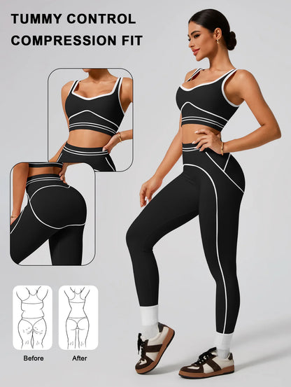Women's Seamless Yoga Set | High-Waist Leggings & Sports Bra – Wellness-Whirl
