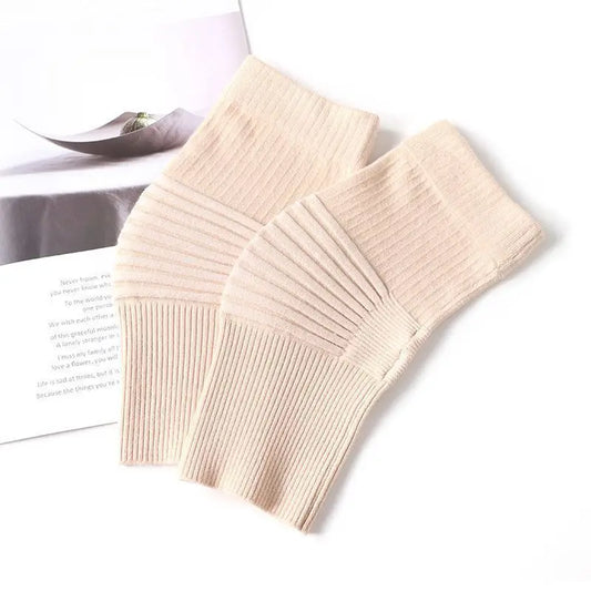 1Pair Autumn Winter Cashmere Warm Knee Support Protector High Elastic Knitted Bandage kneepad for Women Cycling Knee Warmer Pad