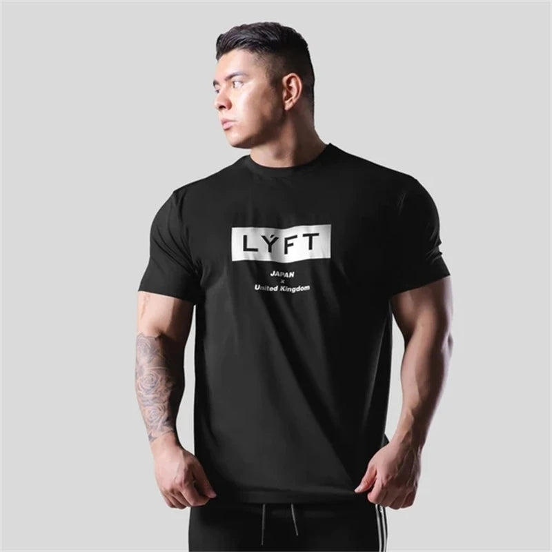 Men's Cotton Gym T-Shirt | Fitness Bodybuilding Tee