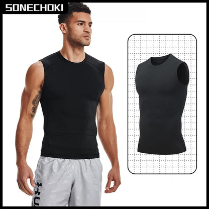 Men's Compression Sleeveless Gym Tank Top | Fitness Training Shirt – Wellness-Whirl