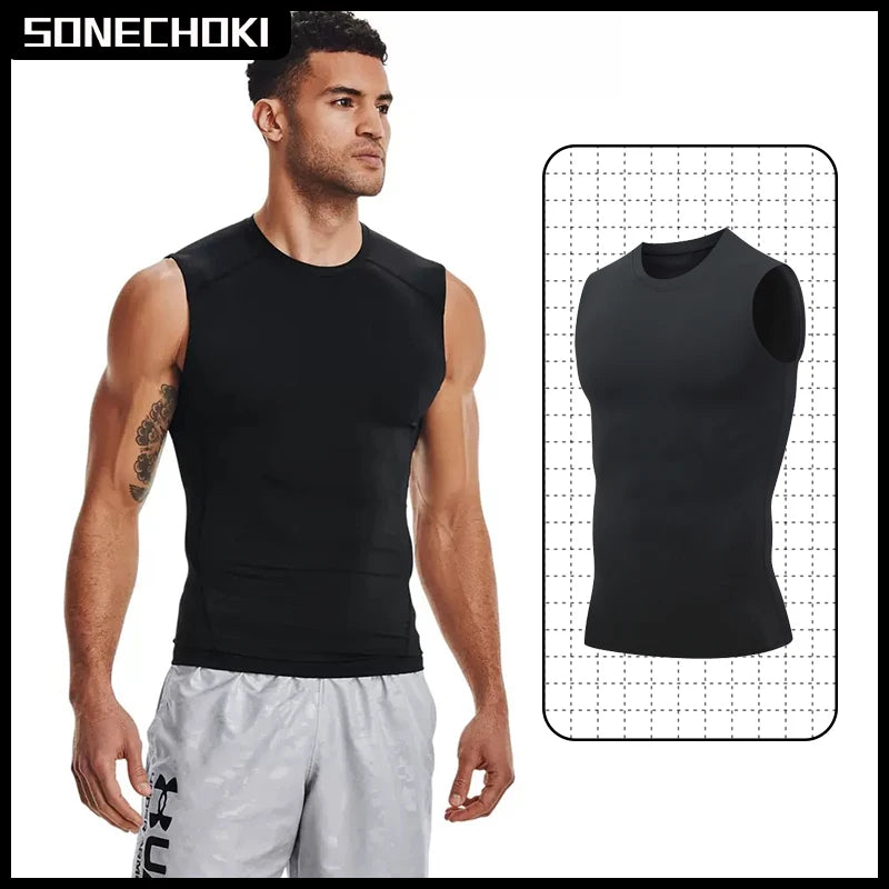 Men's Compression Sleeveless Gym Tank Top | Fitness Training Shirt – Wellness-Whirl