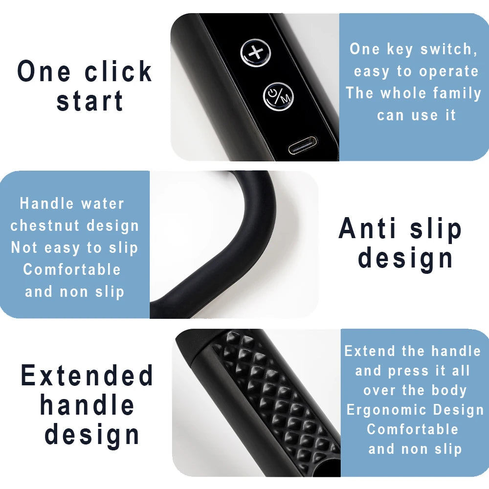 Rechargeable Handheld Massage Gun | 9 Modes & Intensity Levels