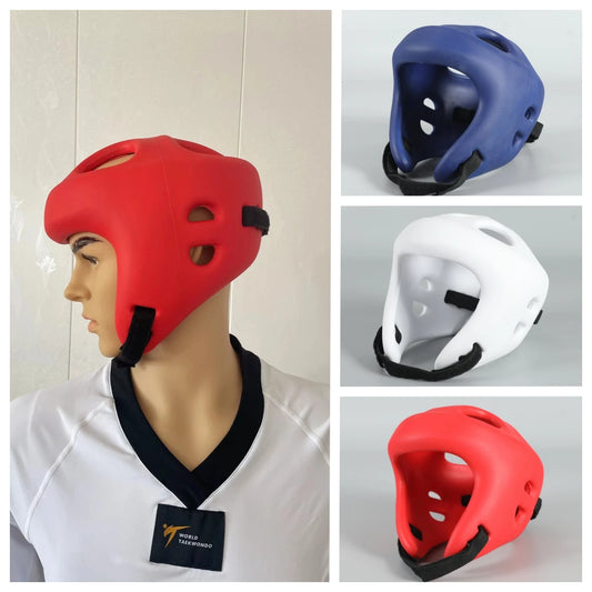 New Style Helmet White Head Guard Karate Headgear MMA Kick Boxing Sports Protector Professional Training Red Helmets