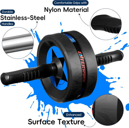 Ab Roller Wheel for Core Workout | Non-Slip Handles & Knee Mat Included – Wellness-Whirl