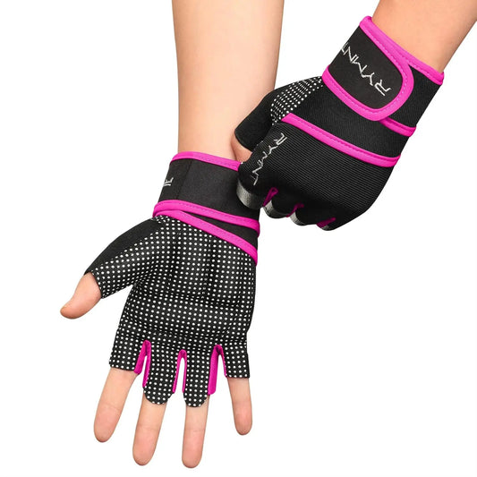Workout Gloves with Wrist Support, Full Palm Protection for Gym Exercise and Weightlifting