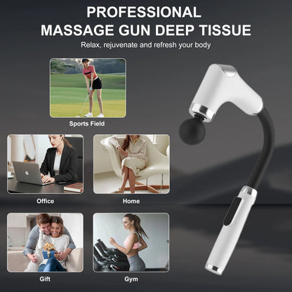 Rechargeable Long-Handle Massage Gun | 6 Speeds & 3 Modes