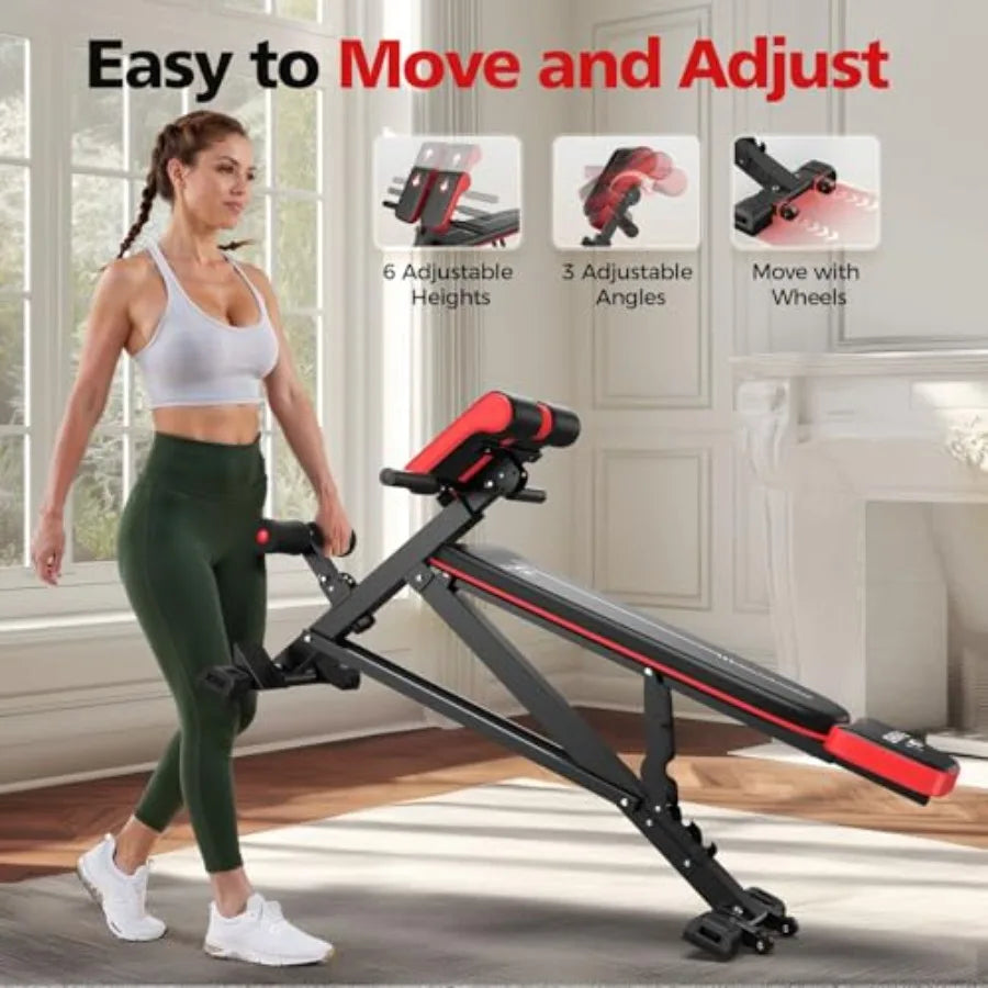 4-in-1 Roman Chair & Adjustable Weight Bench | Full Body Home Gym – Wellness-Whirl