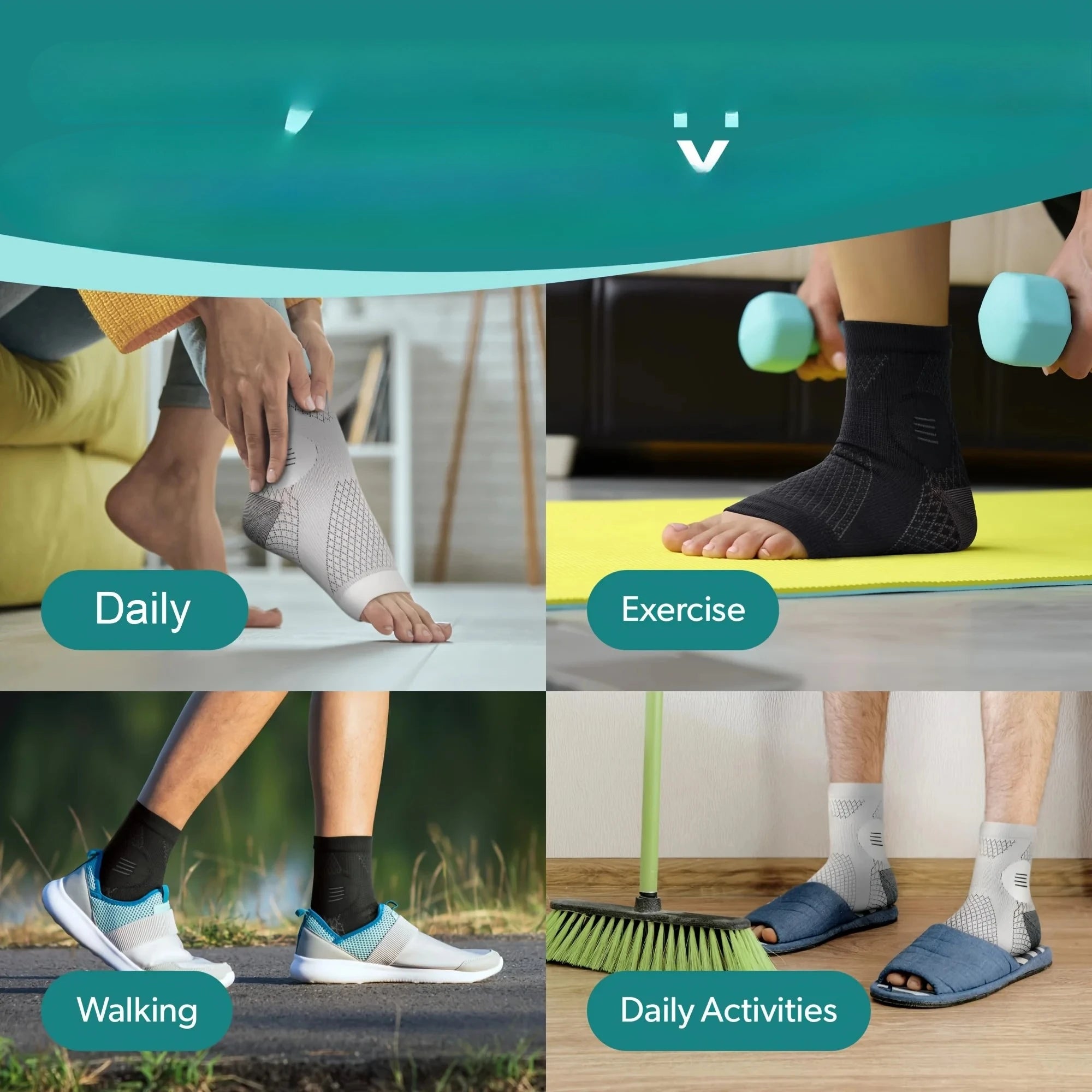 Compression Socks with Arch Support | Open-Toe Neuropathy Foot Sleeves – Wellness-Whirl