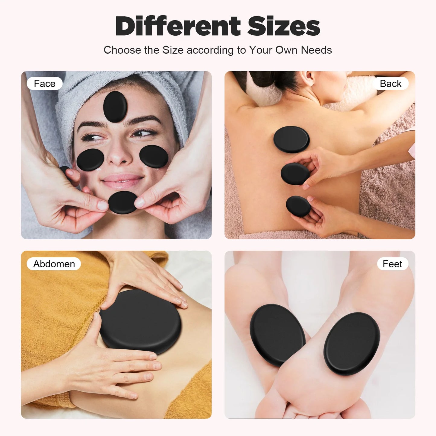 Professional Hot Stone Massage Kit with Heater, 20pcs Natural Volcanic Basalt Stones for Muscle Pain Relief, Home Spa Therapy