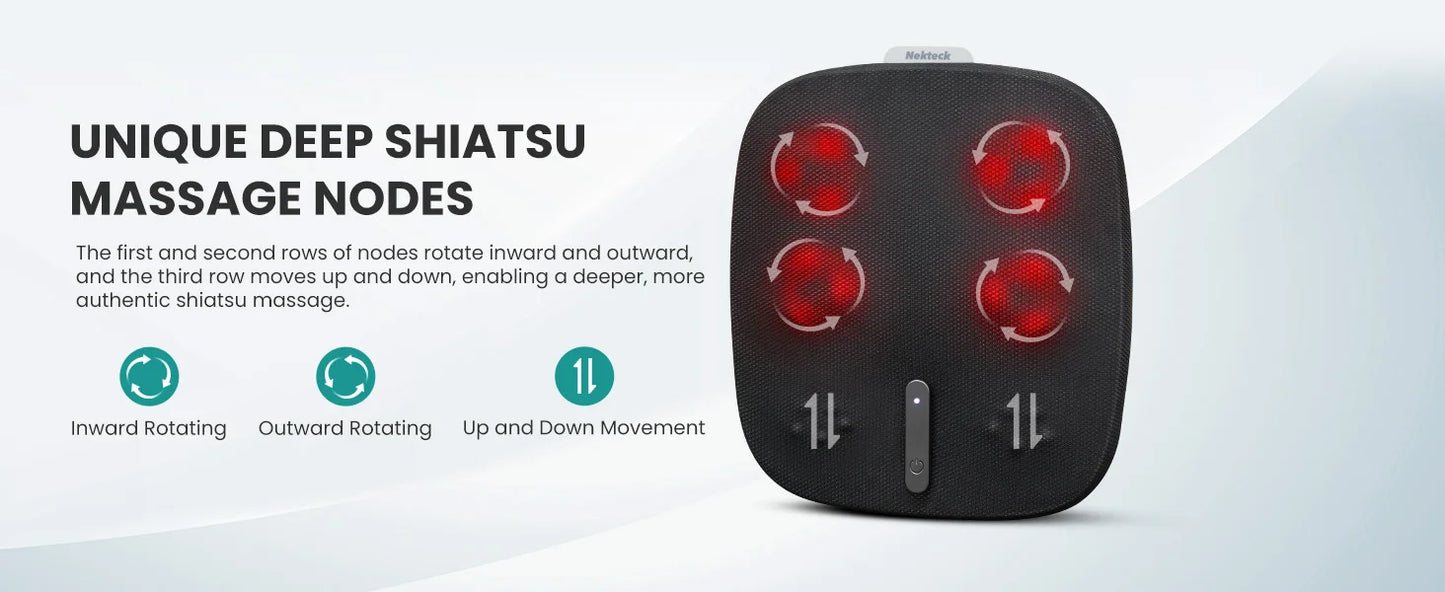 Shiatsu Foot Massager with Heat, Electric Kneading Feet Massage Machine for Plantar Fasciitis, Built-in Infrared Heat