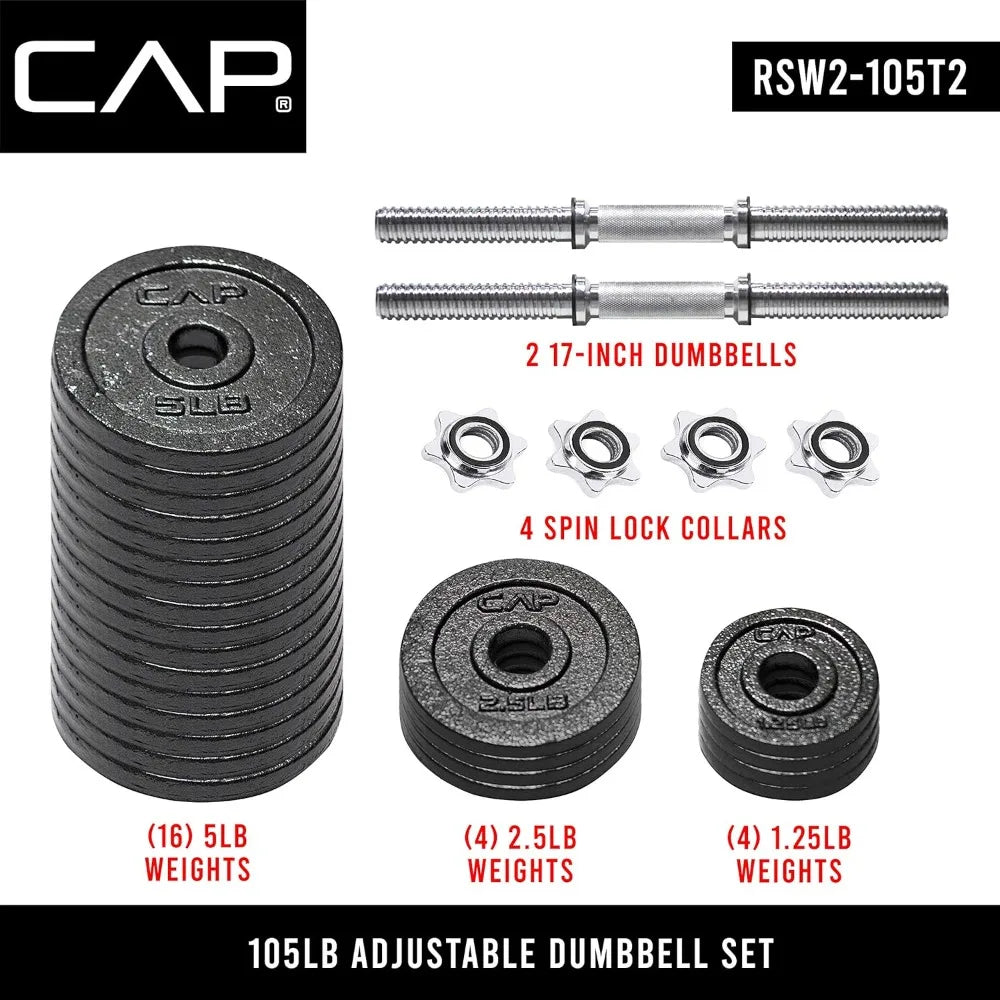 Cap Barbell Adjustable Dumbbell Weight Set | Multiple Options