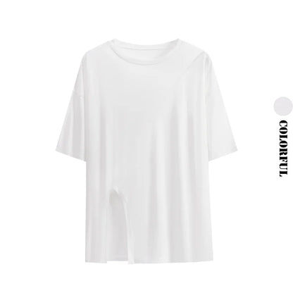Women's Loose Fit Yoga & Running Tee | Breathable Side-Slit Athletic Top – Wellness-Whirl