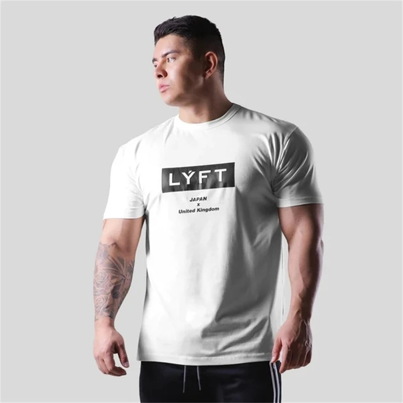 Men's Cotton Gym T-Shirt | Fitness Bodybuilding Tee
