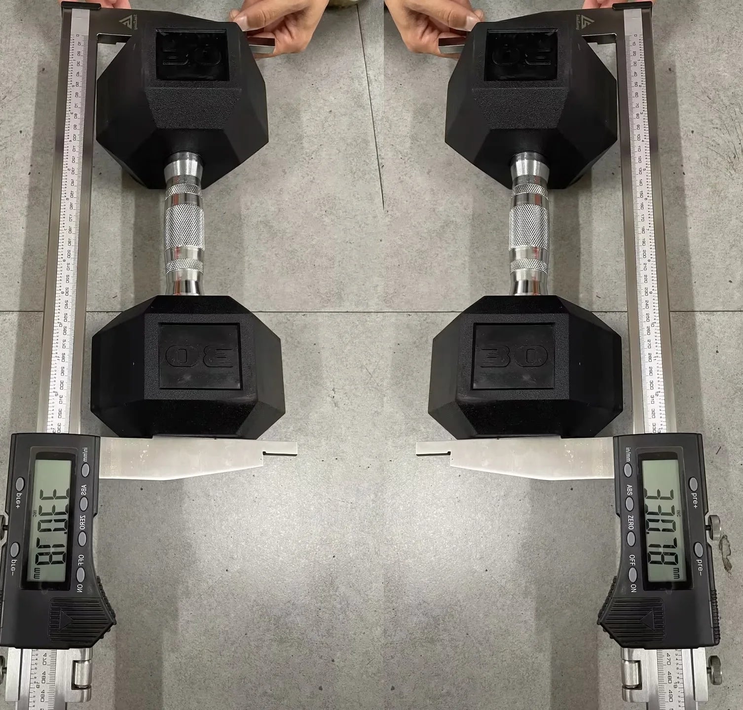 Rubber Hex Dumbbell Hand Weight, 30-75LB Dumbbells Rubber Coated Cast Iron Hex Black Dumbbells, Weights Dumbbells Set,1Pair/2Pcs