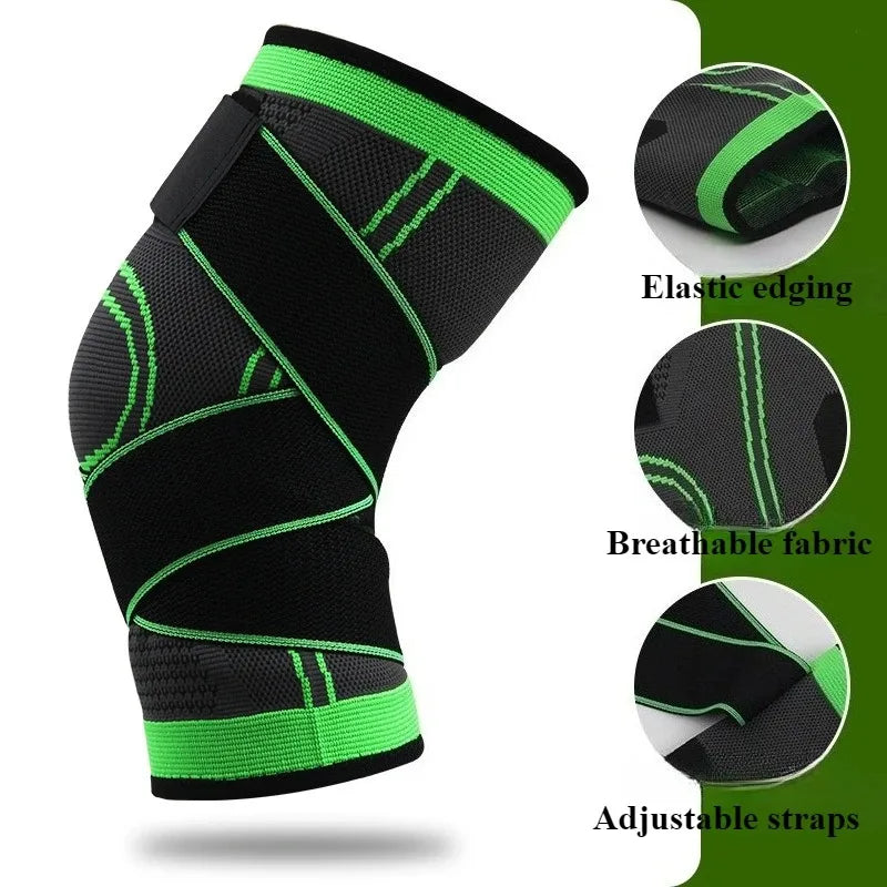 2pcs Set Sports Fitness Running Hiking Basketball Knee Support Straps Warmth-Retaining Athletic Knee Braces with Support Straps