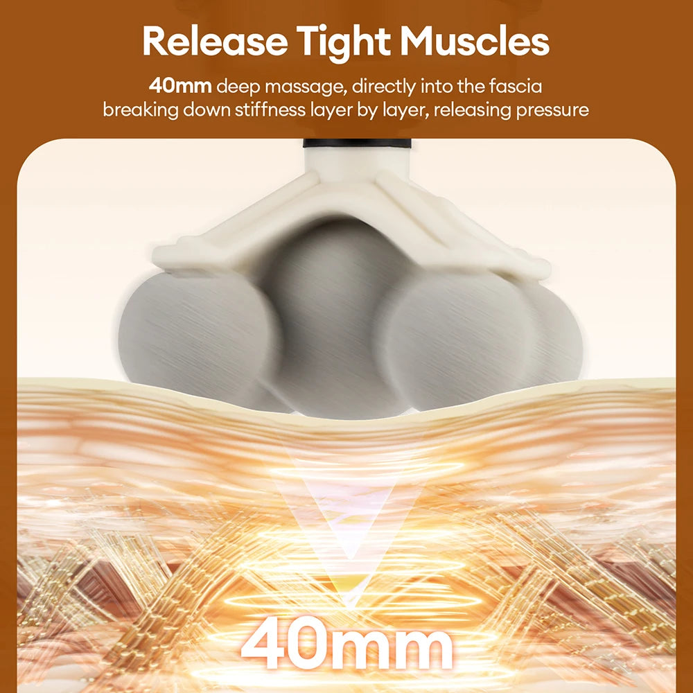 11-IN-1 Electric Massage Gun 99 Level Powerful Fascia Gun High-Frequency Vibration