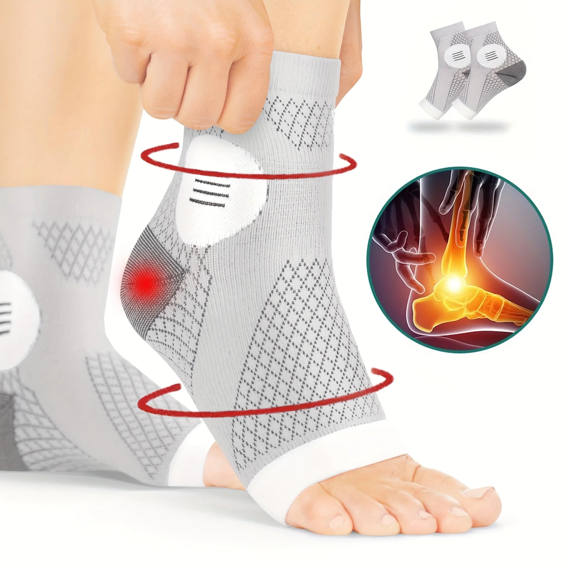 Compression Socks with Arch Support | Open-Toe Neuropathy Foot Sleeves – Wellness-Whirl