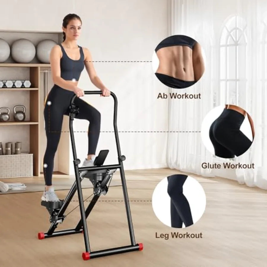 Stair Stepper for Home Gym Exercise, Compact Folding Cardio Stair Climber for Full-Body Workout