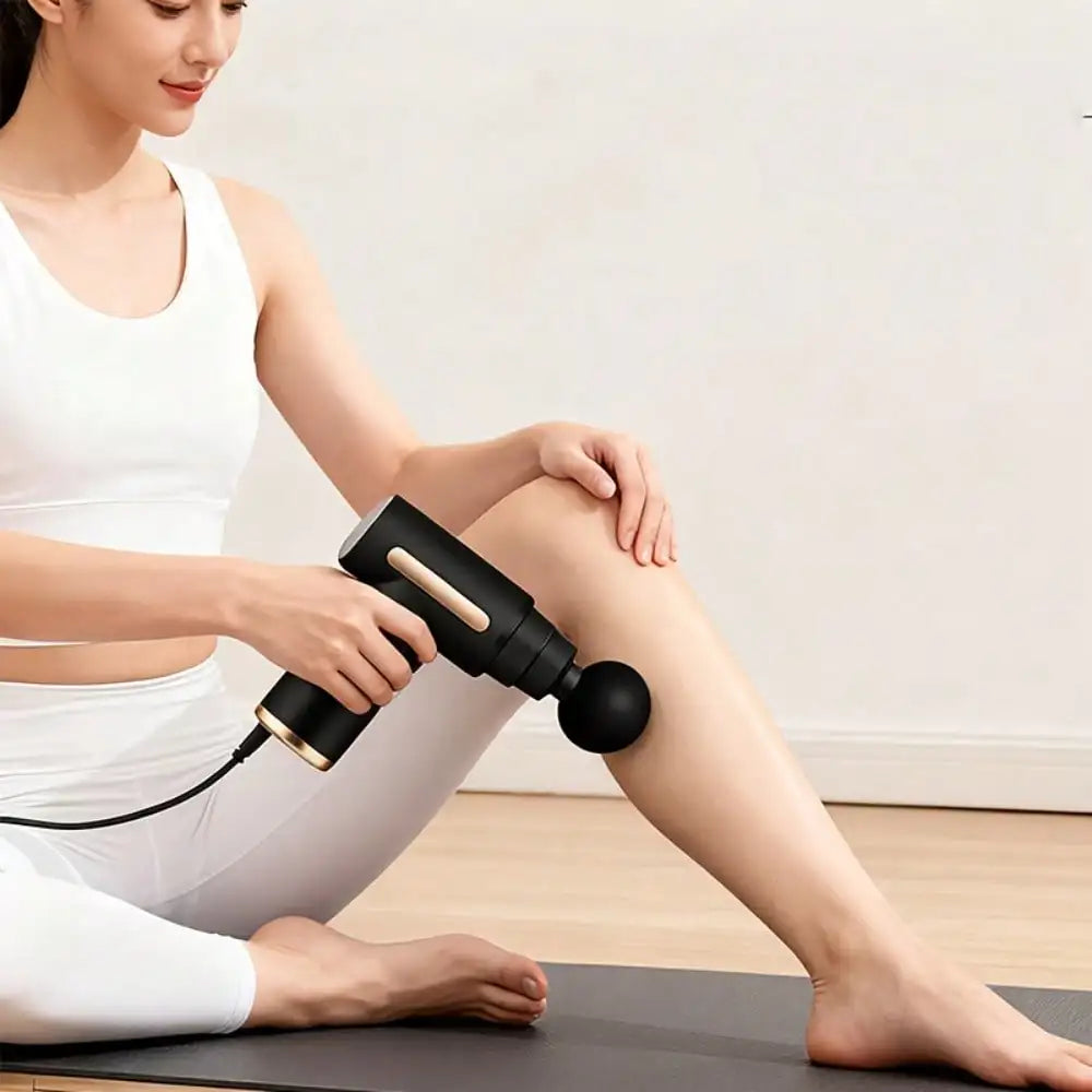 Portable Massage Gun, Adjustable Electric Deep Tissue Massager, Mini Massage Gun, USB Rechargeable, With 4 Interchangeable Massage Heads, Handheld Electric Body Muscle Massage Gun, Suitable For Exercise And Fitness, Gifts For