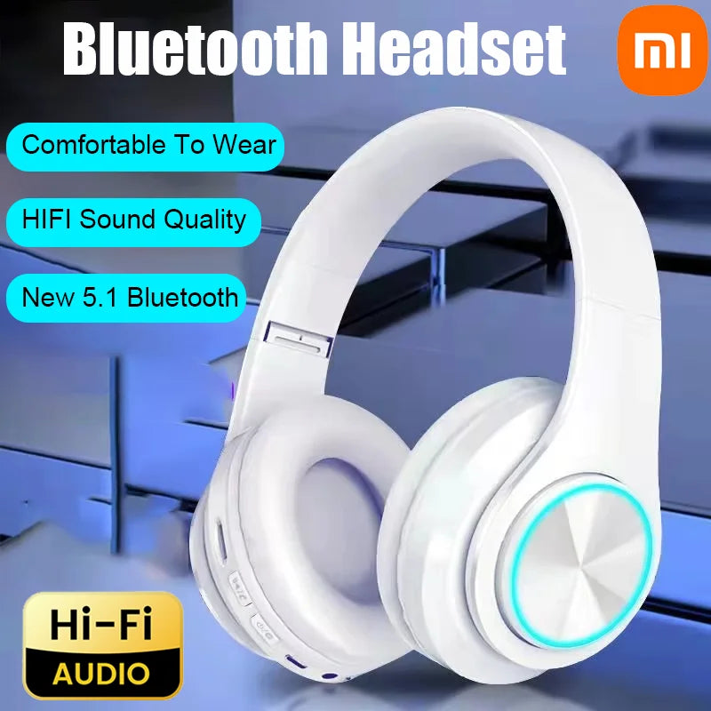 Head-mounted Wireless Bluetooth Headphones With Mic Noise Cancelling Headsets Stereo Sport Gaming Earphones New