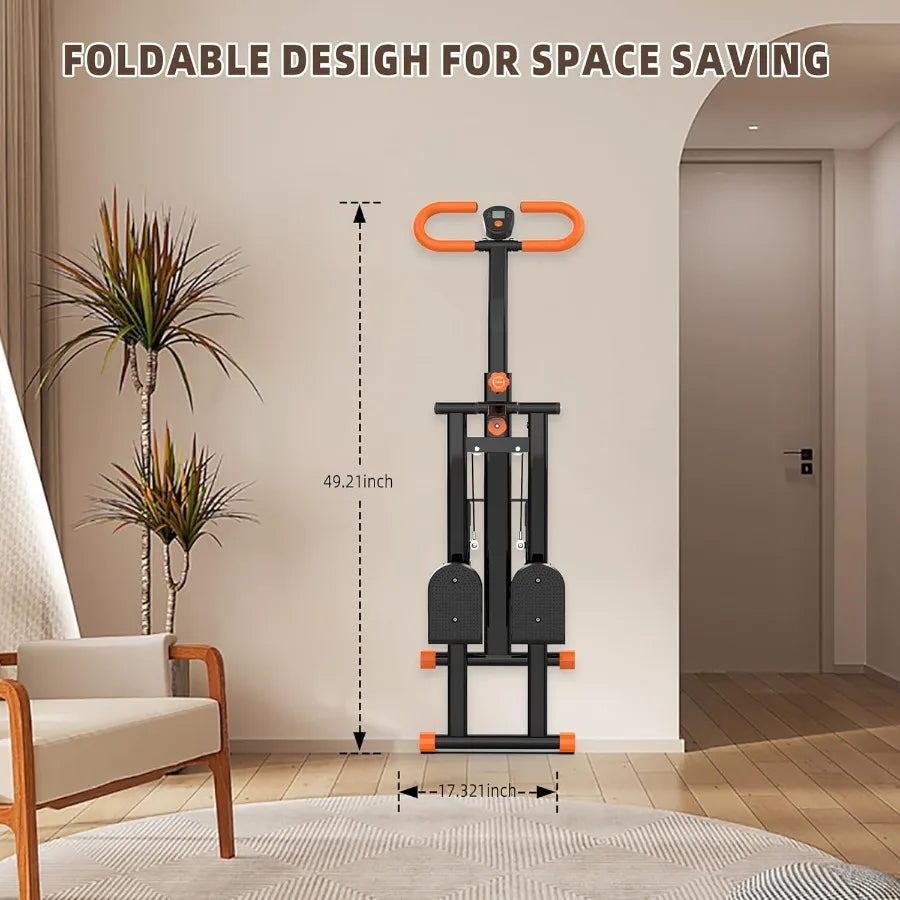 Stair Stepper for Home Folding Vertical Climber Workout Machine for FullBody Exercise Stair Stepper with Stable Frame Adjustabl