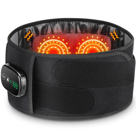 Electric Heating Waist Massager,Vibration Hot Compress Massage Belt,Lumbar Decompression Brace,Lower Back Support,Muscle Relax