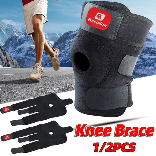 1/2PCS Knee Brace Adjustable  Knee Pain Compression Sleeve Support Elastic Knee Guard for Outdoor Running Basketball Gym Sports